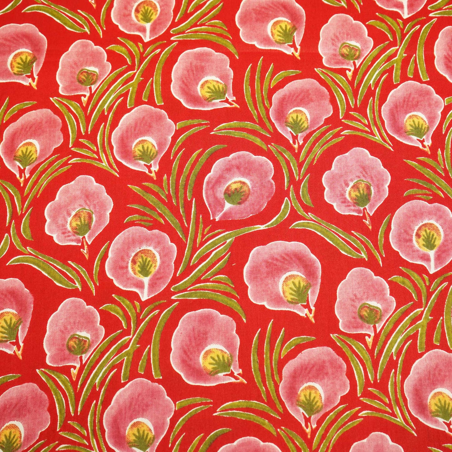 Red Ajrakh Print Cotton Fabric MFL-23710