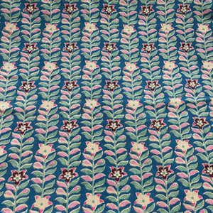 Blue Foil Print Cotton Fabric PB-23767