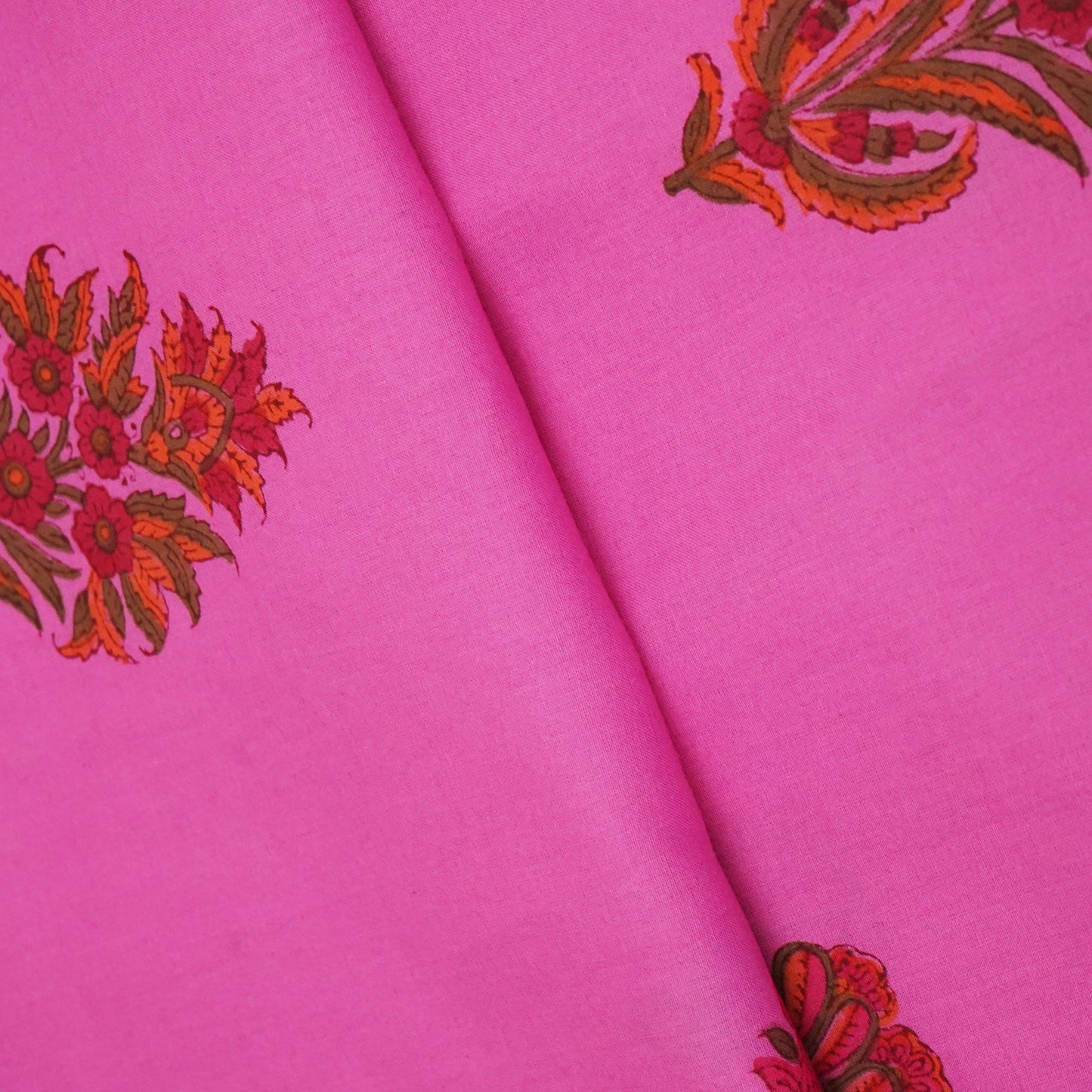 Purple Handblock Print Cotton Fabric 894 RI-23831