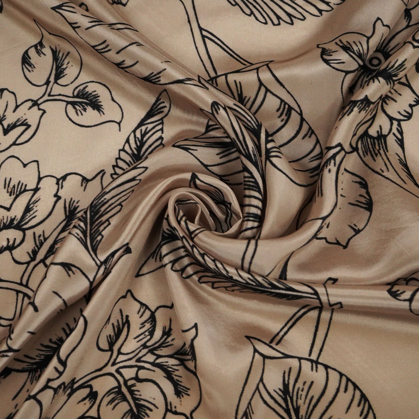 Pink & Red Paisley Print Crepe Fabric MTF-23844