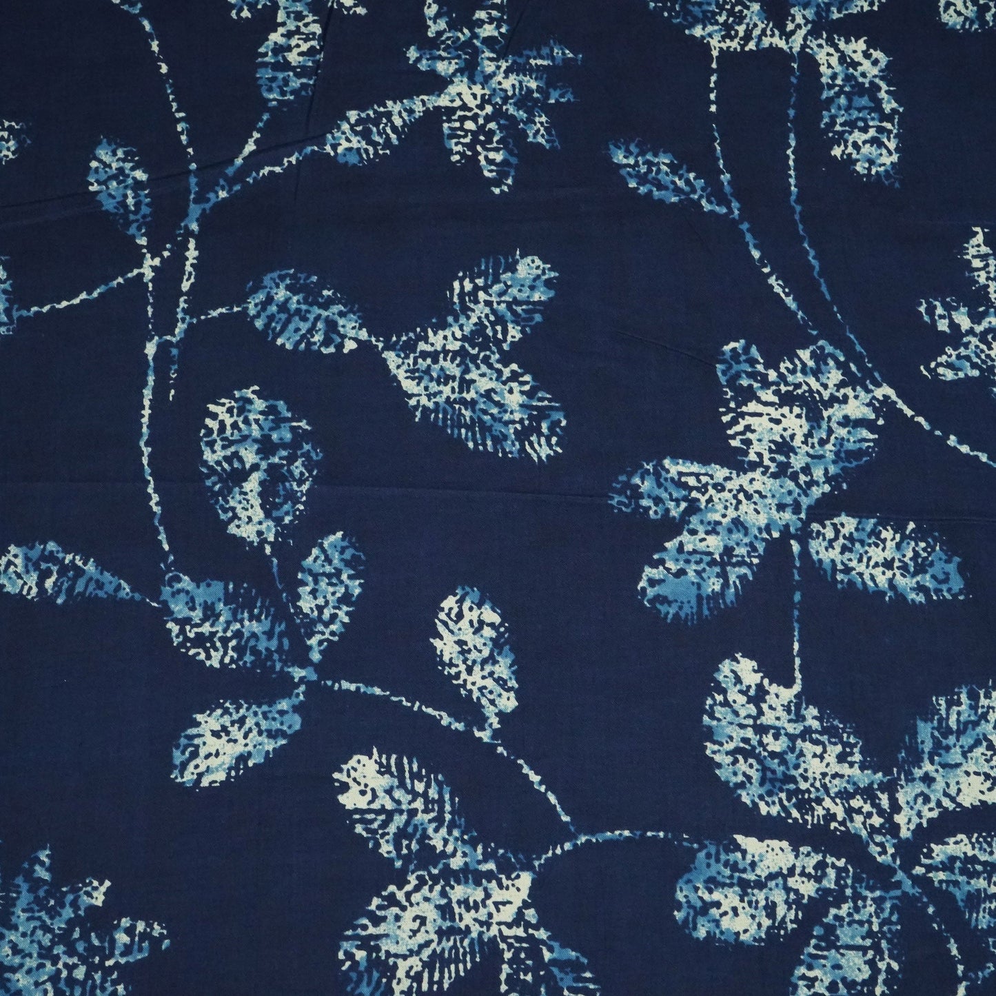 Indigo Tropical Print Cotton Fabric SCF-23877
