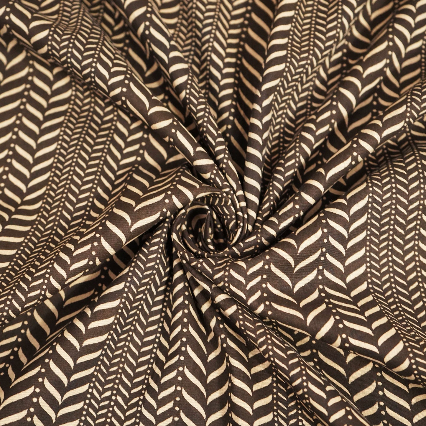 Black Bagru Print Cotton Fabric SCF-24209