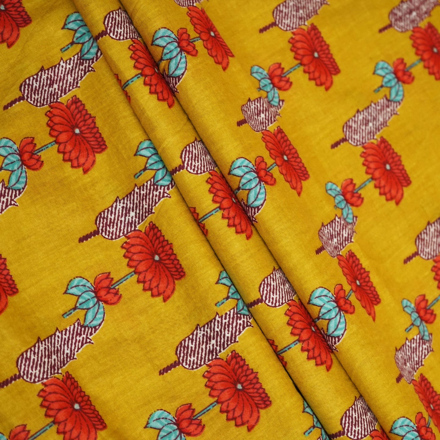 Green Bagru Print Cotton Fabric SCF-24212