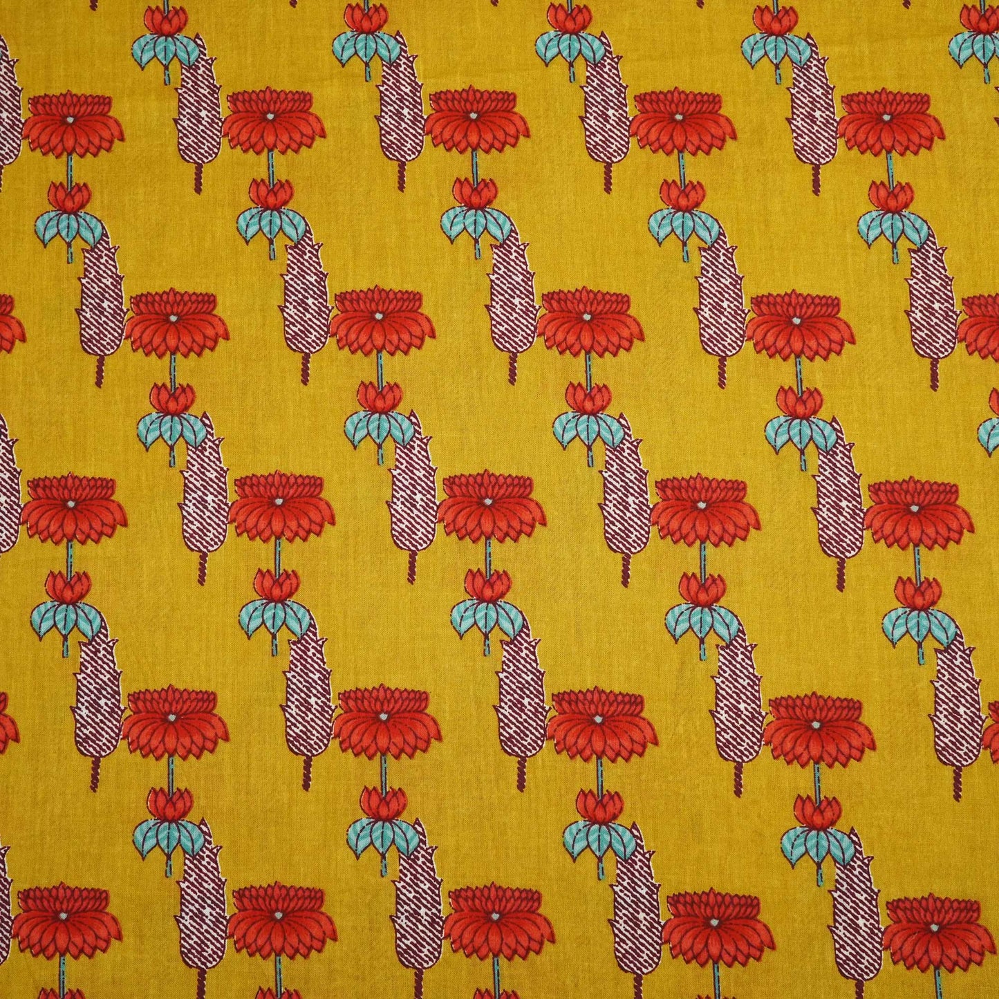 Green Bagru Print Cotton Fabric SCF-24212