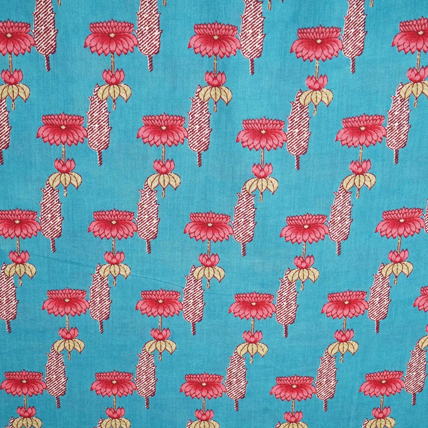 Blue Bagru Print Cotton Fabric SCF-24214