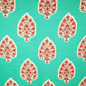 Green Handblock Print Cotton Fabric SCF-24221