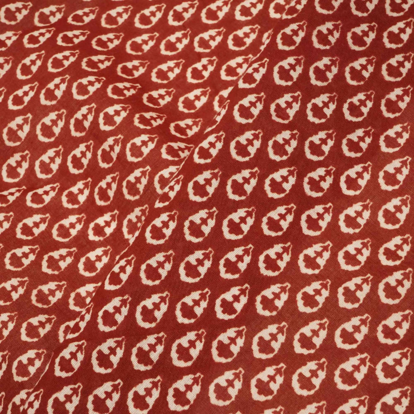 Maroon Bagru Print Cotton Fabric SCF-24242