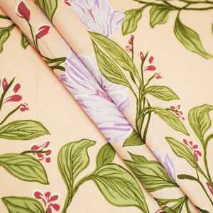 Peach Masaba Print Cotton Fabric HP-24258