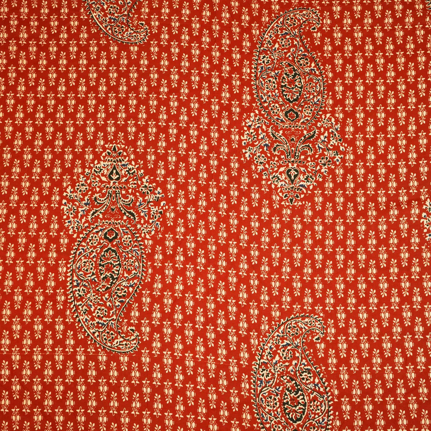 Brick Red Handblock Print Cotton Fabric HP-24268