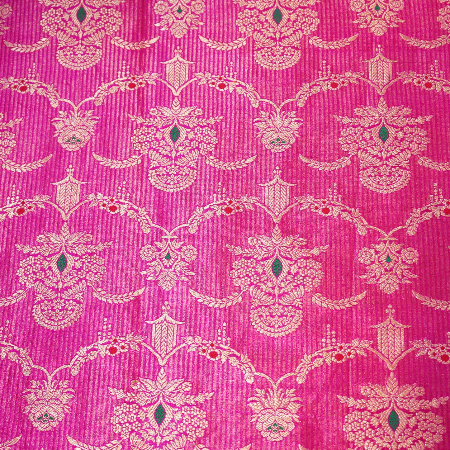Magenta Mina Jaal Dupian Silk Tissue YF-24391