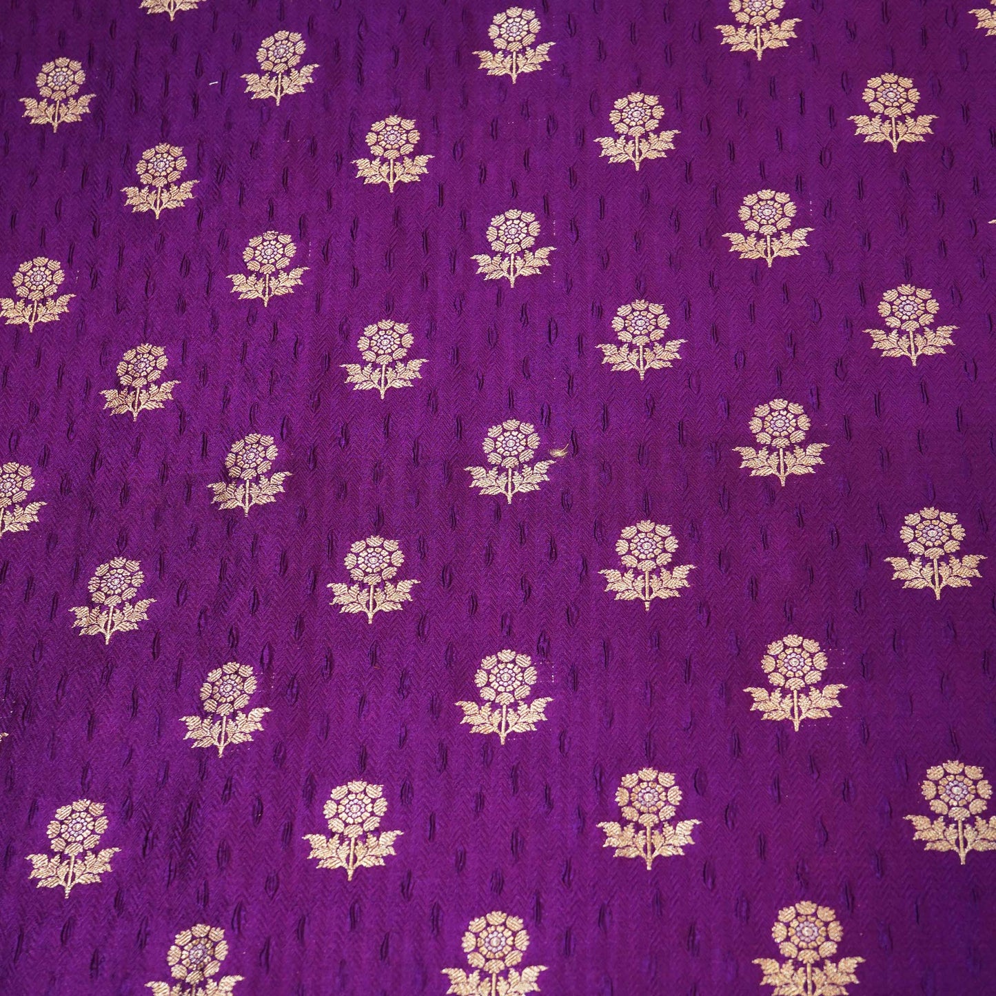 Dark Purple Mina Booti Texture Dupion Silk YF-24406