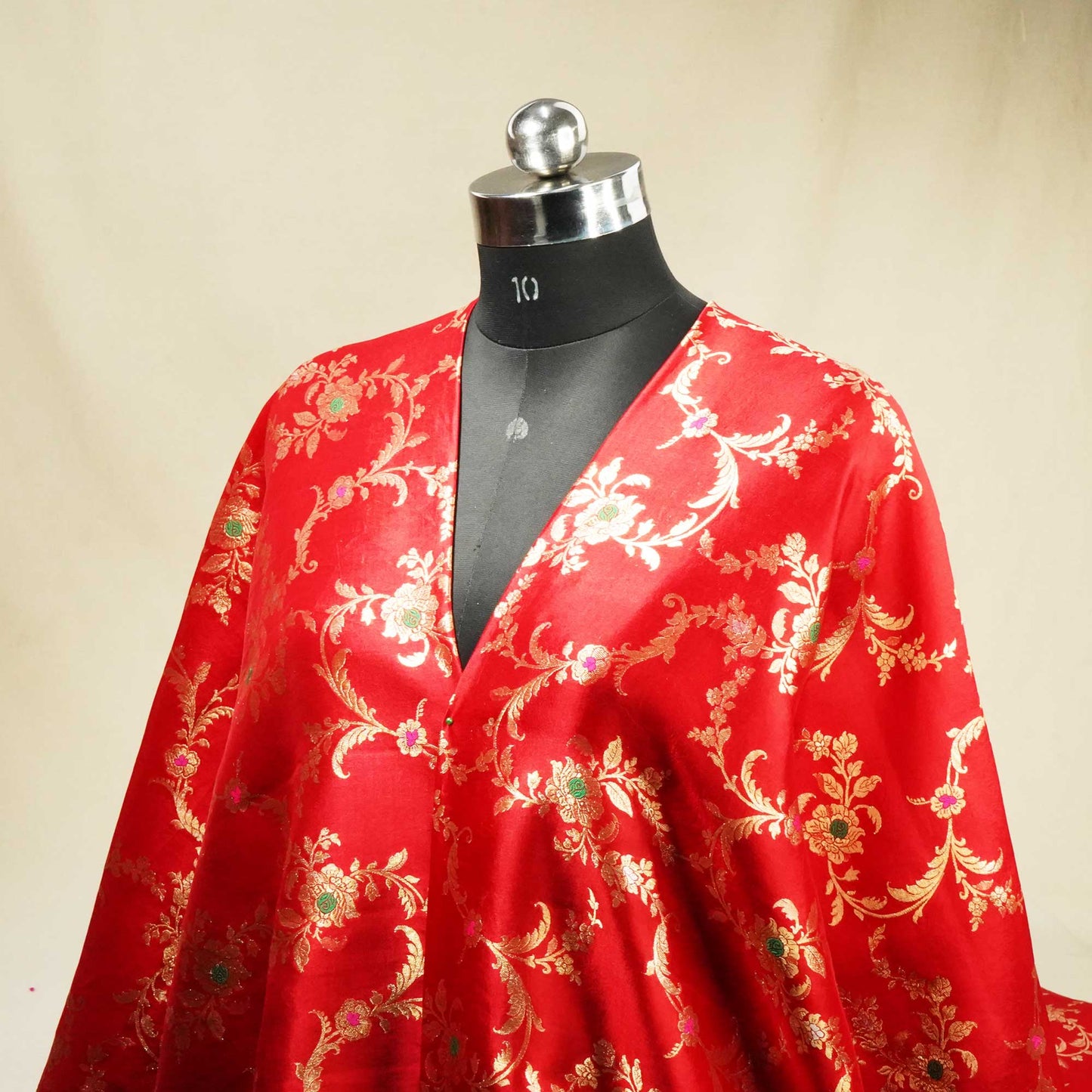 Red Mina Sona Rupa Dupian Silk YF-24414