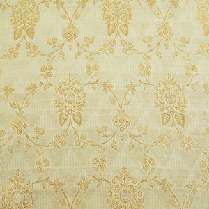 Off White & Golden Rupa Jaal Rangkat Munga Silk Tissue YF-24430