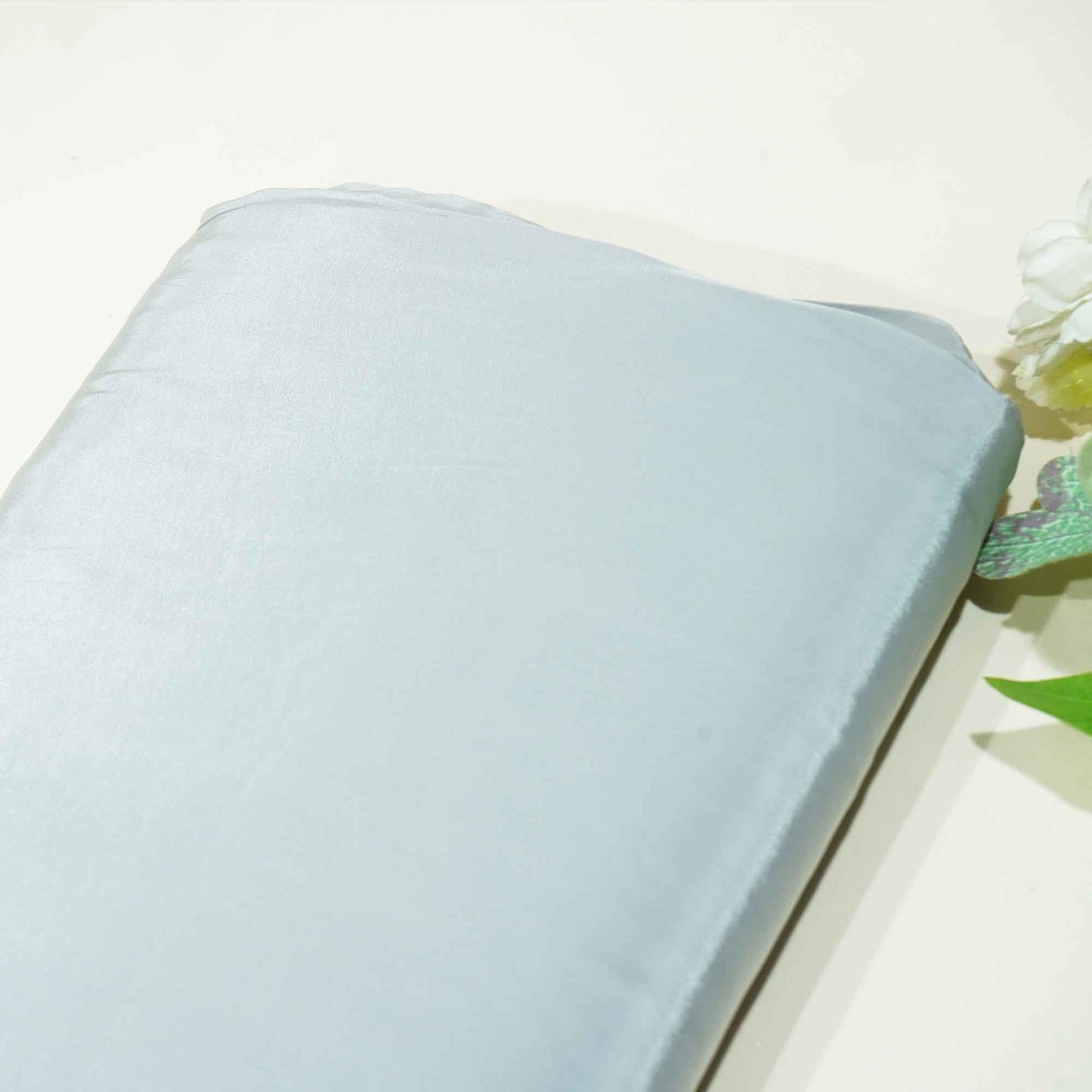 Smoke Grey Solid Natural Crepe Fabric GT-24472