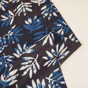 Wine & Indigo Jahota Print Cotton Fabric NC-24571