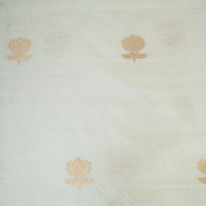 Cream Dyeable Kadua Buti Chiniya Silk Fabric MS-24604