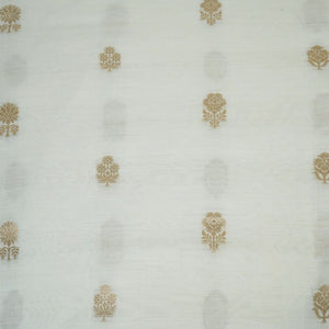 Cream Dyeable Kadua Buti Chiniya Silk Fabric MS-24605