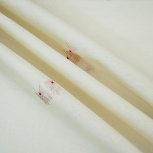 Cream Dyeable Mina Kari Kadua Buti Chiniya Silk Fabric MS-24614