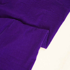 Royal Blue Border Work Cutdana Velvet 9000 Fabric SC-28250 - TradeUNO
