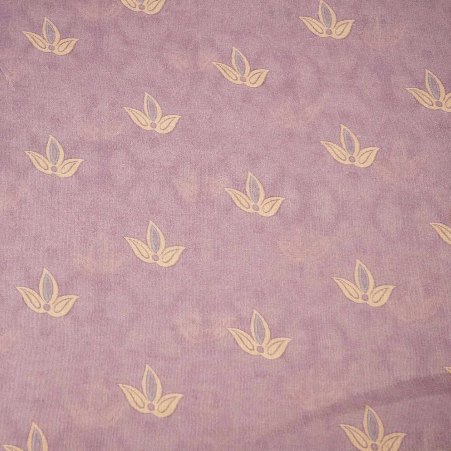 Purple Floral Print Chanderi Fabric GT-25307