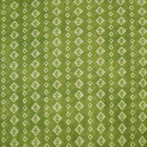 Green Geometrical Print Chanderi Fabric GT-25331