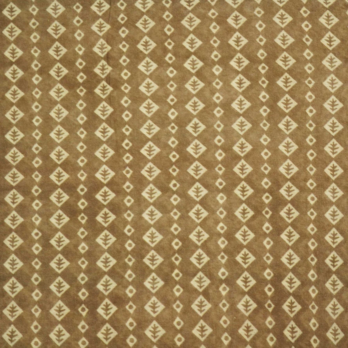 Brown Geometrical Print Chanderi Fabric GT-25340