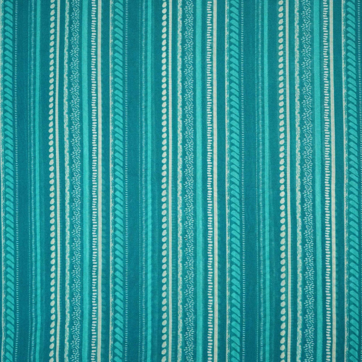 Blue Stripes Print Chanderi Fabric GT-25349