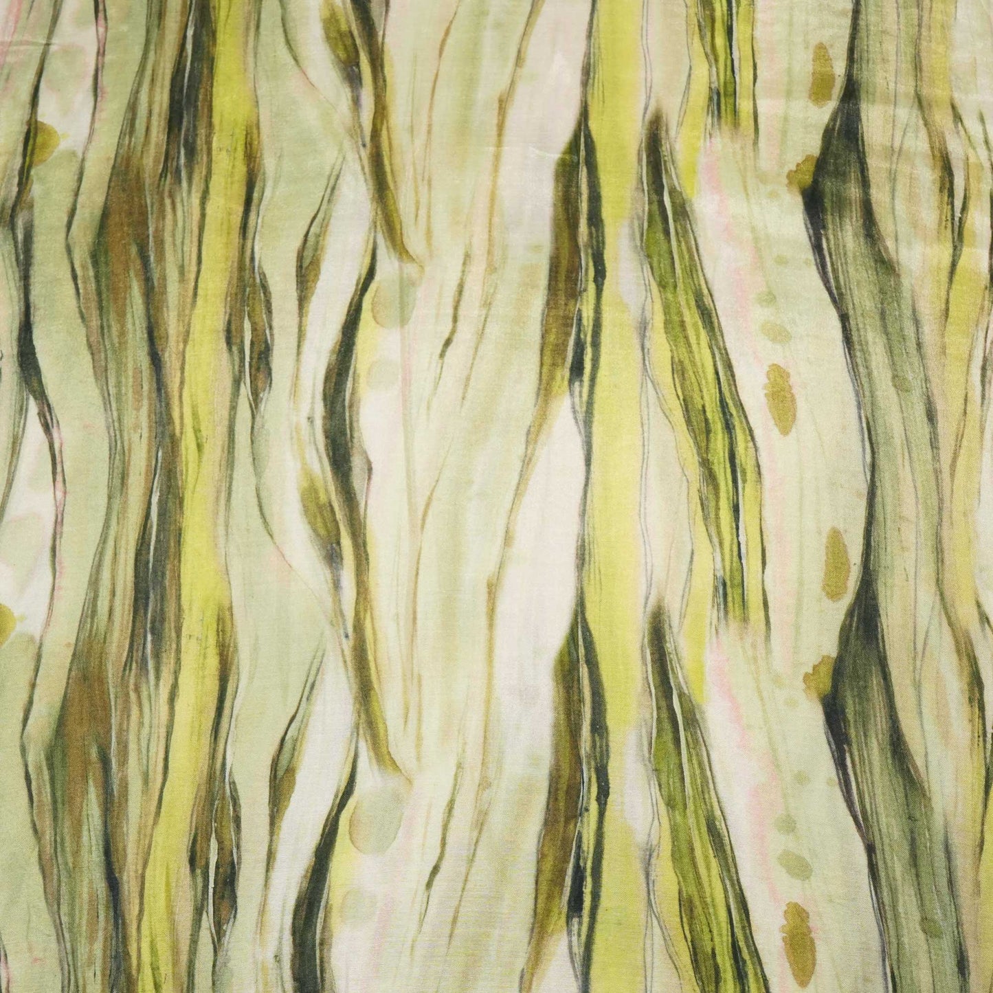 Green & Multicolor Shibori Print Muslin Fabric RM-25368
