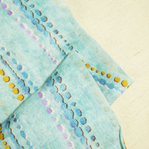 Blue Stripes Print Cotton Mulmul Fabric GT-25397