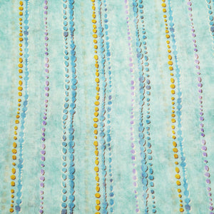 Blue Stripes Print Cotton Mulmul Fabric GT-25397