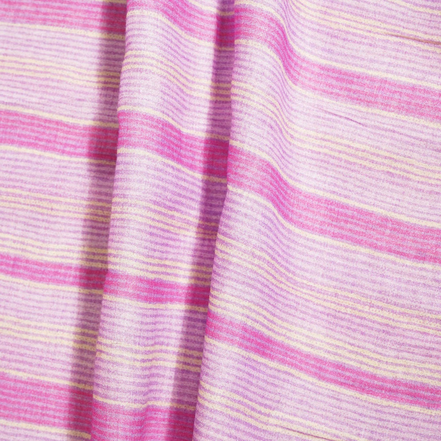 Lavender Stripes Print Cotton Mulmul Fabric GT-25406