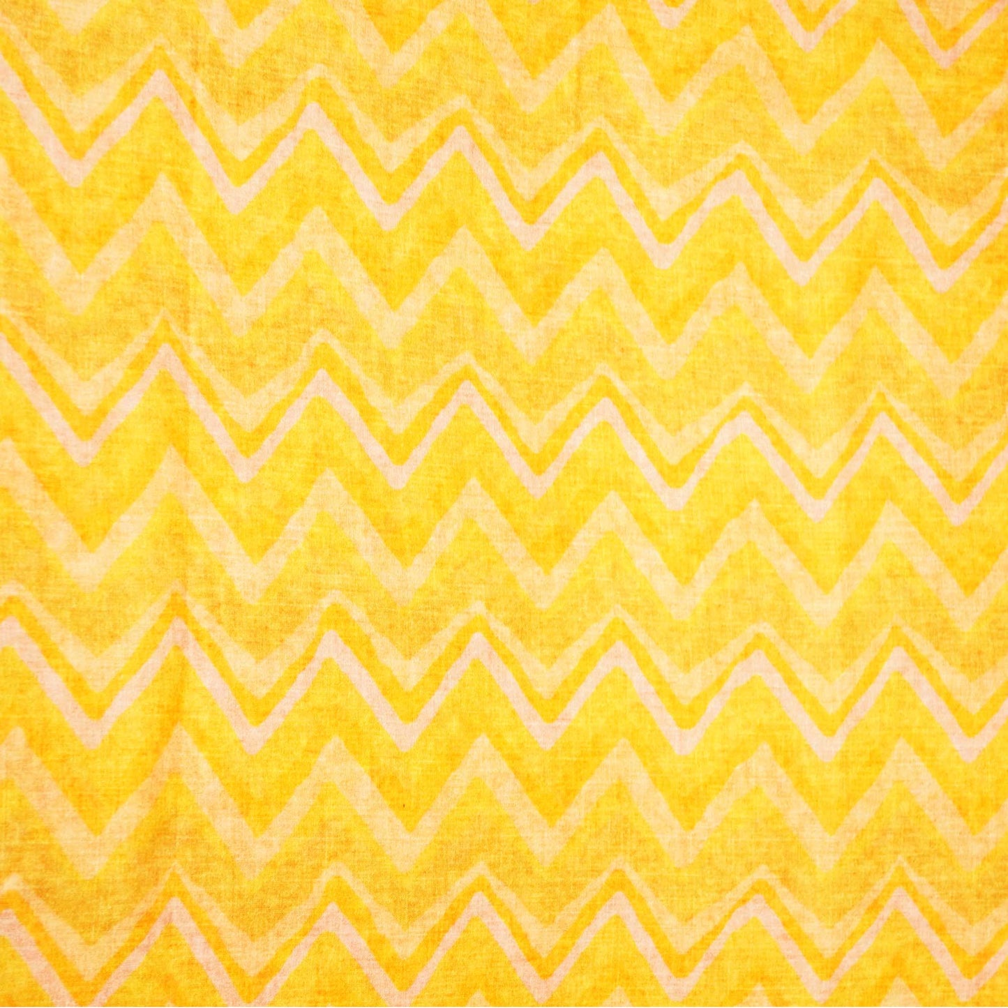 Peach & Multicolor Chevron Print Cotton Mulmul Fabric GT-25444