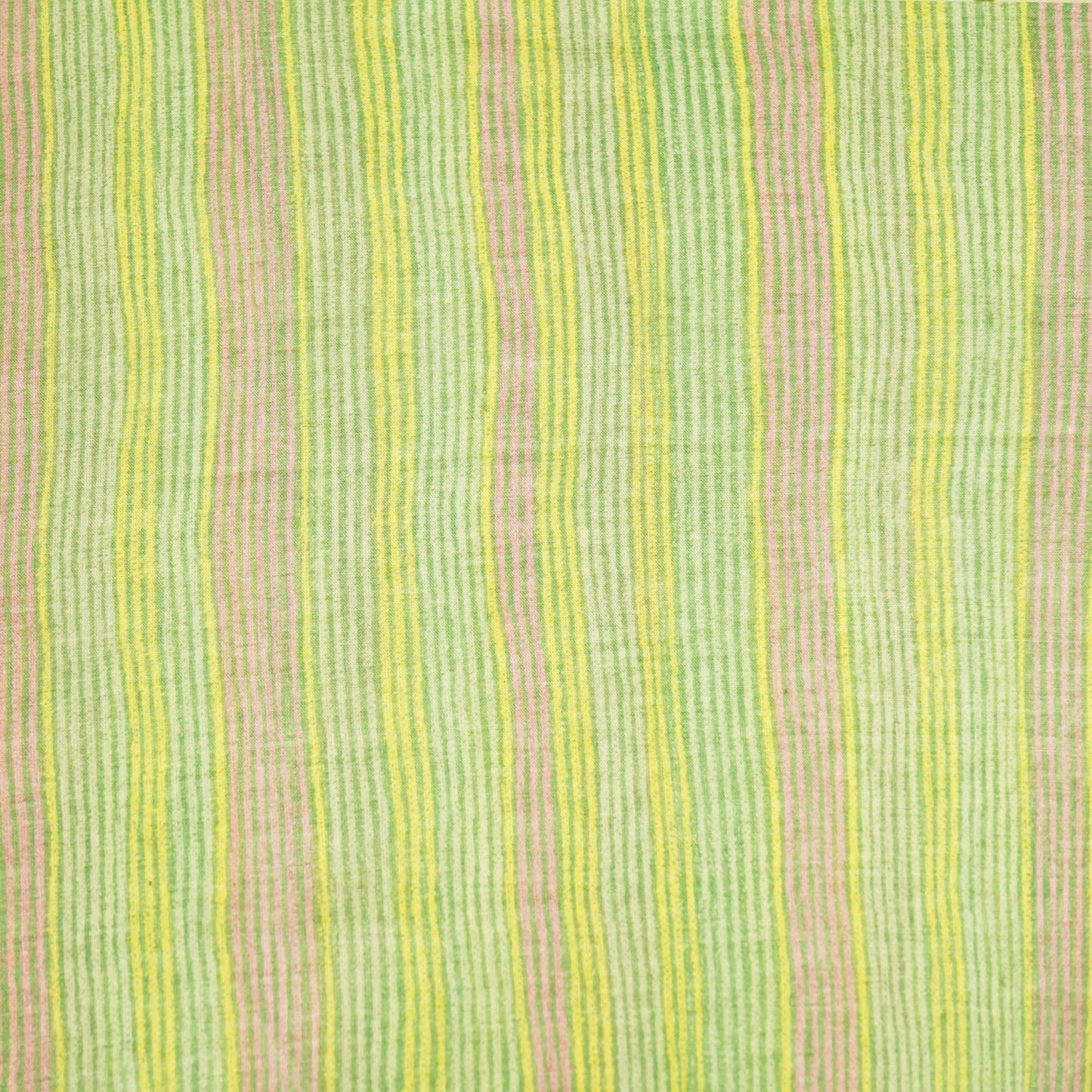 Green Multicolor Stripes Print Cotton Mulmul Fabric GT-25457