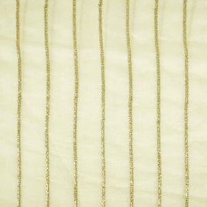 White & Golden Sequins Georgette Fabric WI-25475
