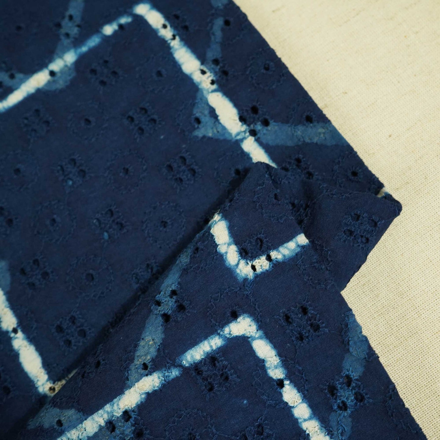 Indigo Handblock Print Cotton Fabric CG-25496