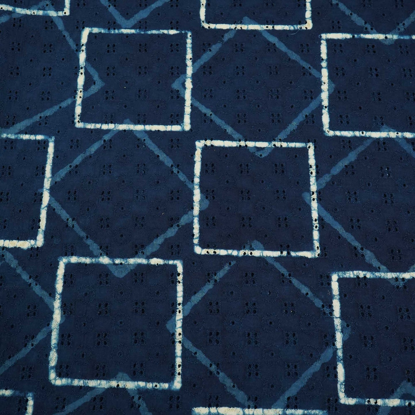 Indigo Handblock Print Cotton Fabric CG-25496