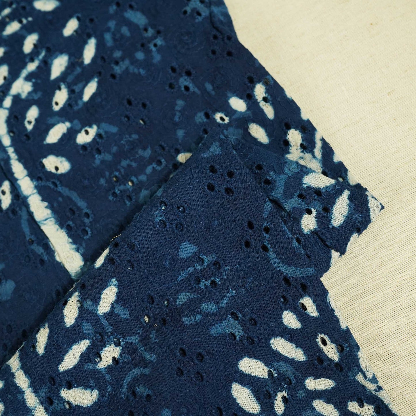 Indigo Handblock Print Cotton Fabric CG-25497
