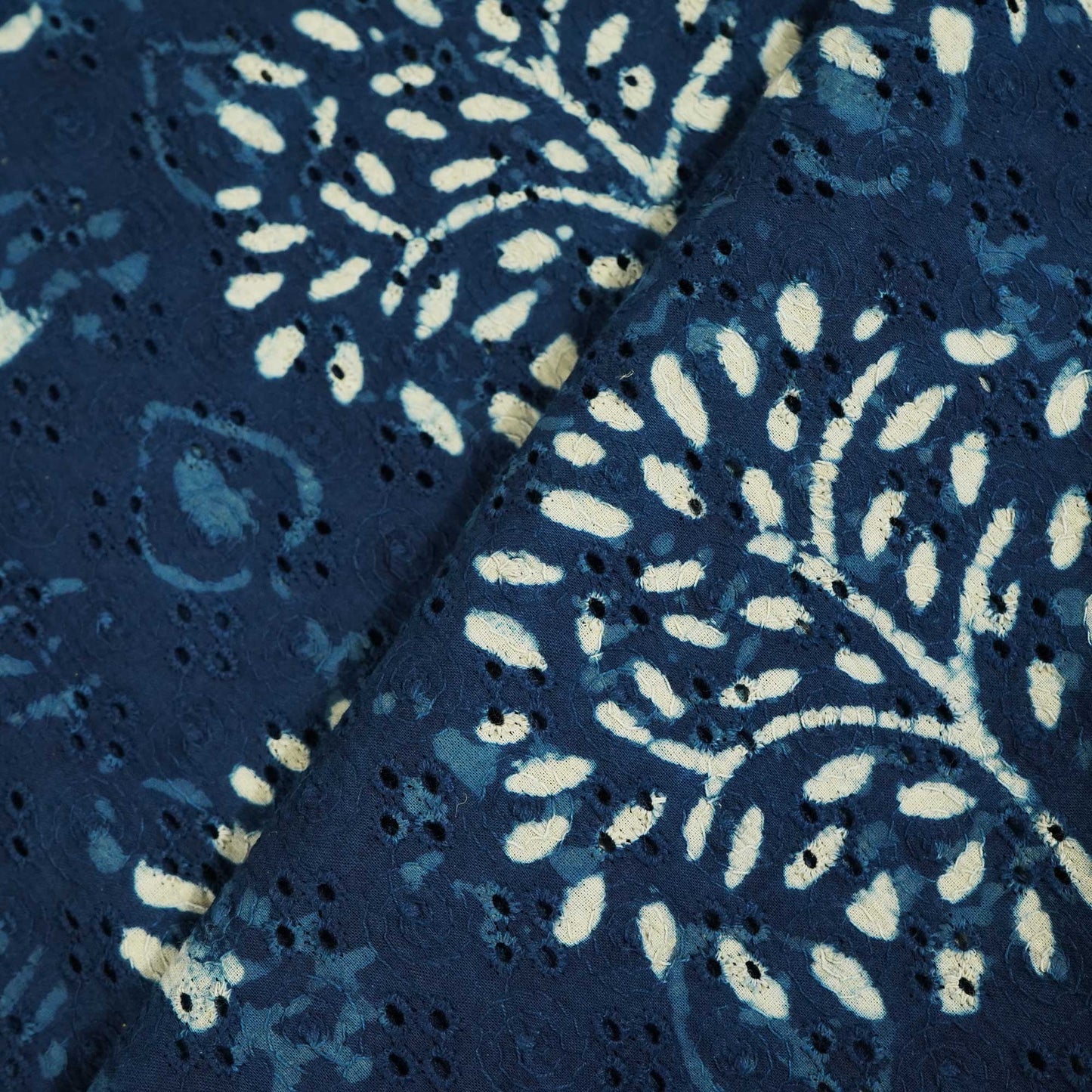 Indigo Handblock Print Cotton Fabric CG-25497