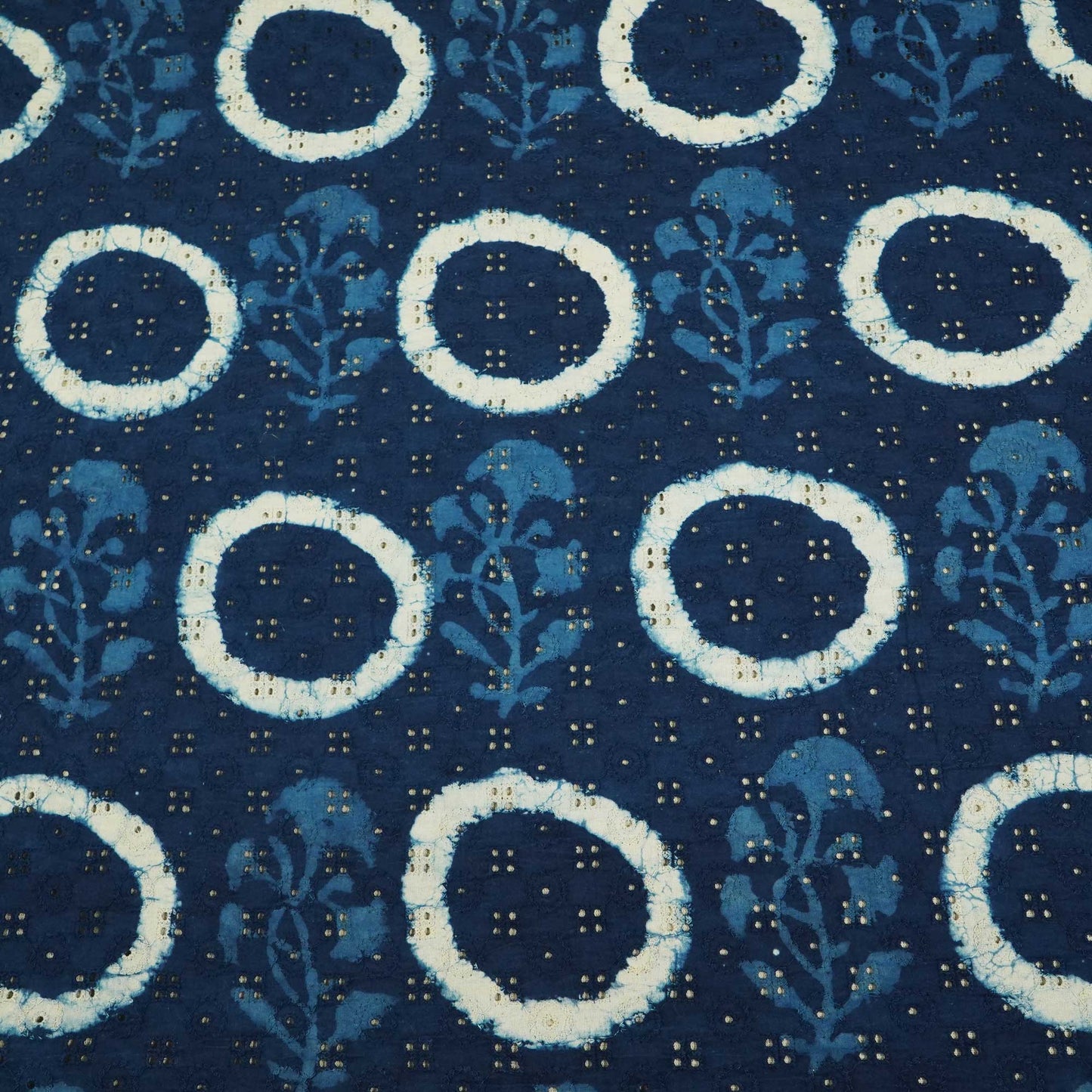 Indigo Handblock Print Cotton Fabric CG-25498