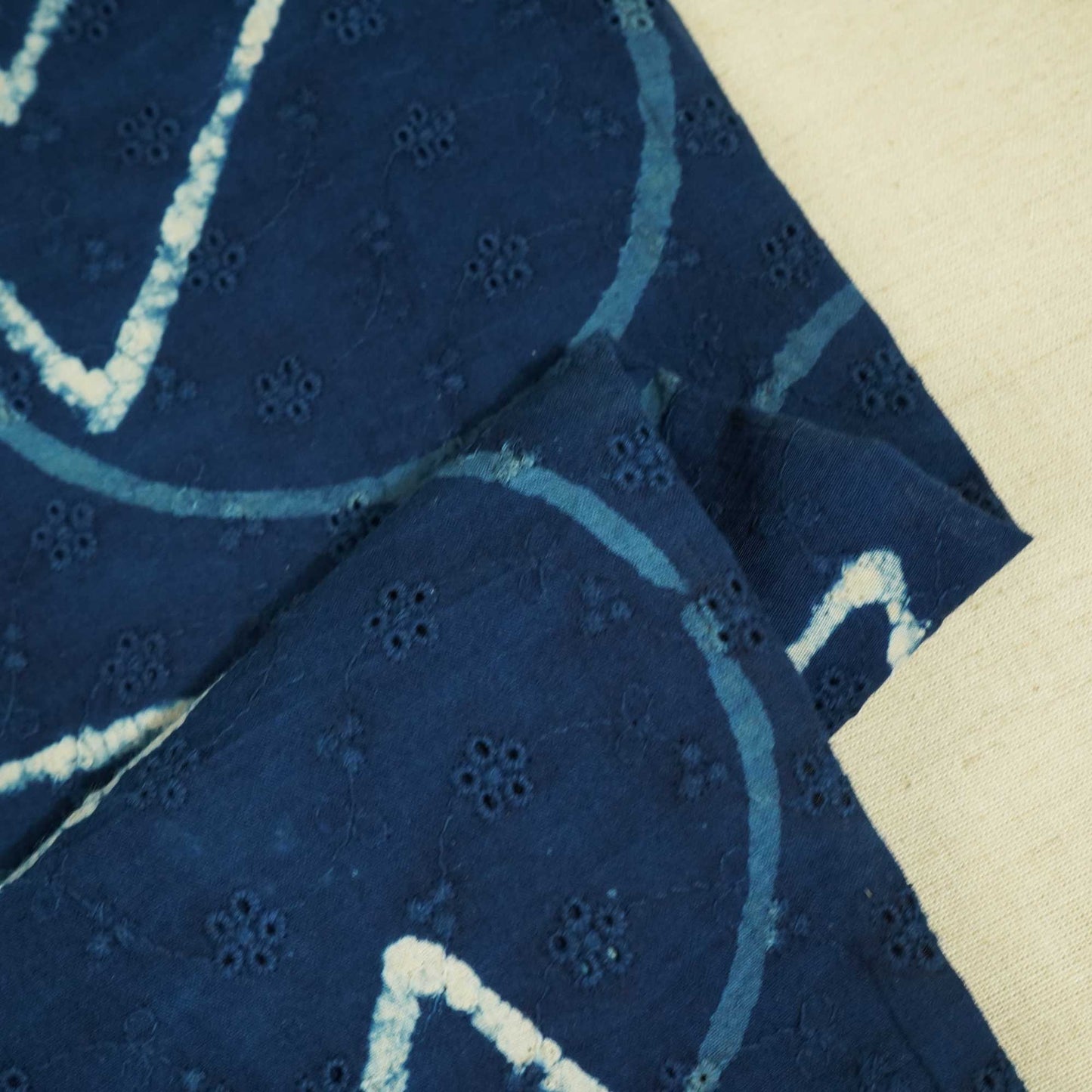 Blue Handblock Print Cotton Fabric CG-25499