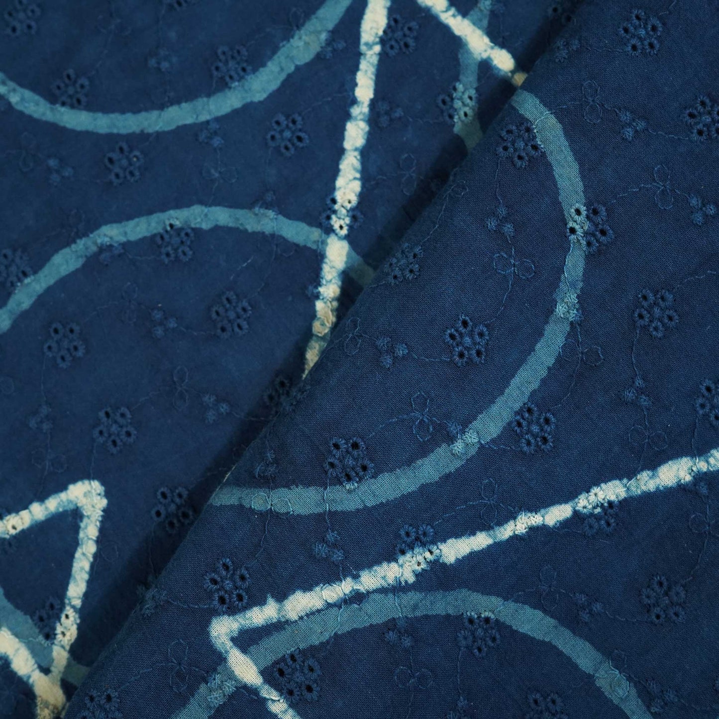 Blue Handblock Print Cotton Fabric CG-25499