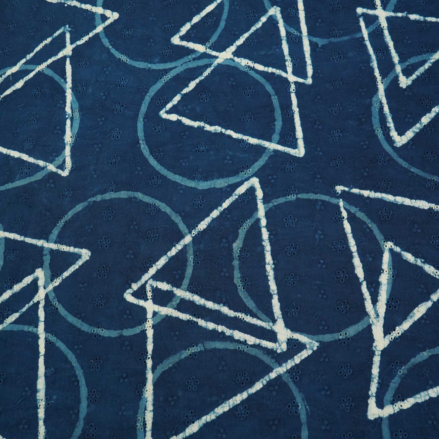 Blue Handblock Print Cotton Fabric CG-25499