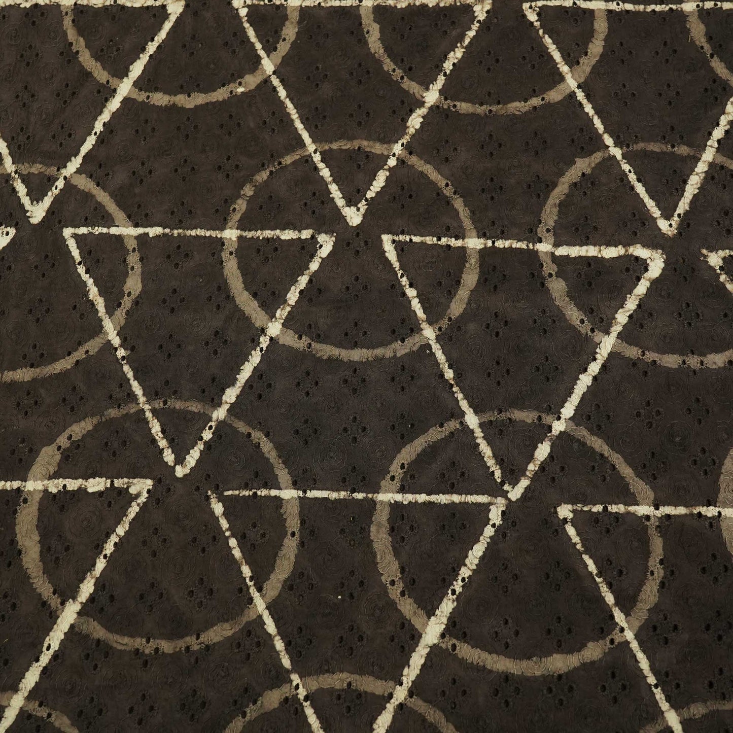 Brown Handblock Print Cotton Fabric CG-25501