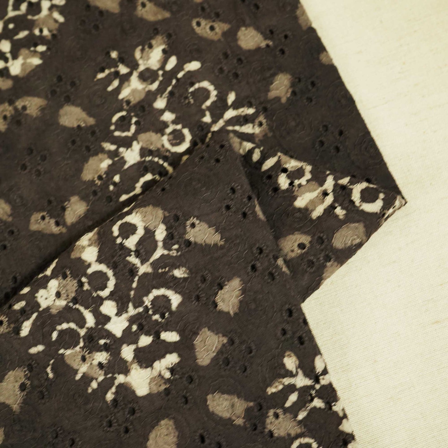 Brown Handblock Print Cotton Fabric CG-25502