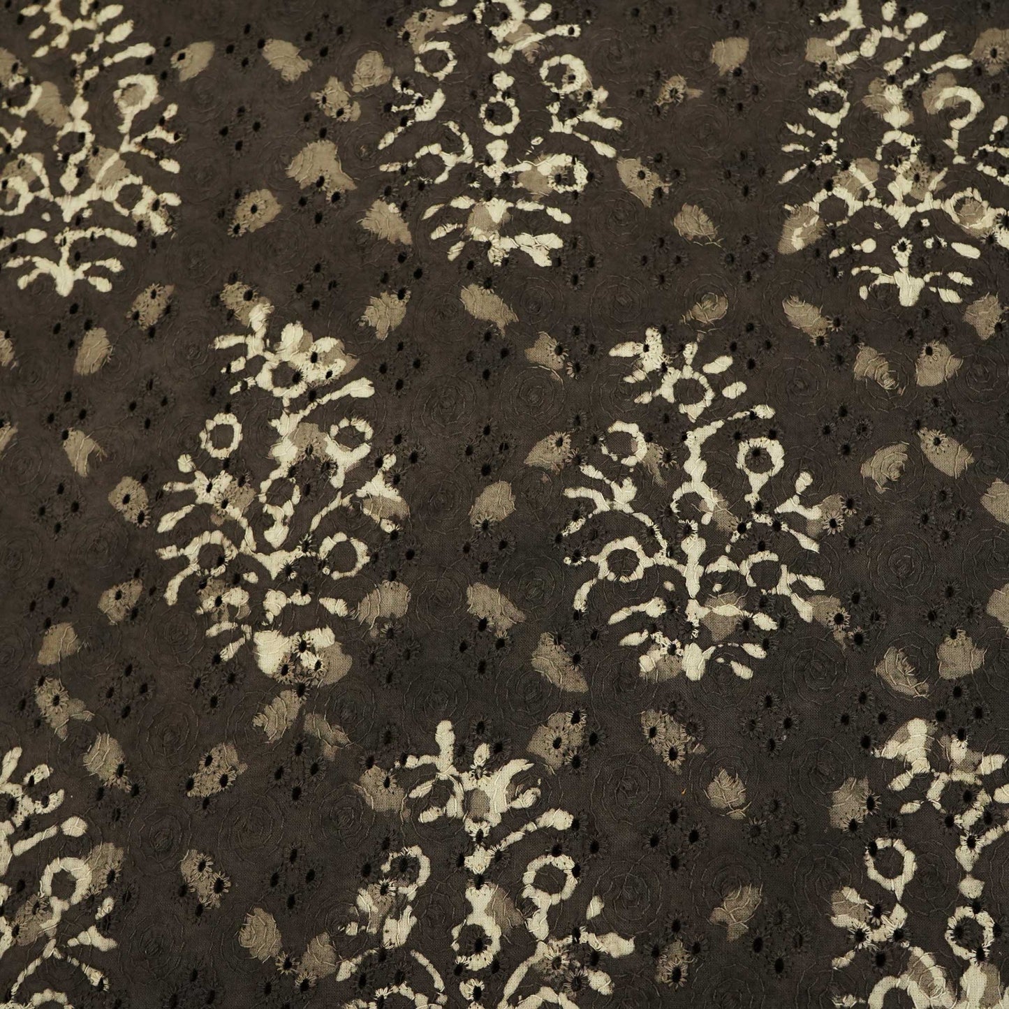 Brown Handblock Print Cotton Fabric CG-25502
