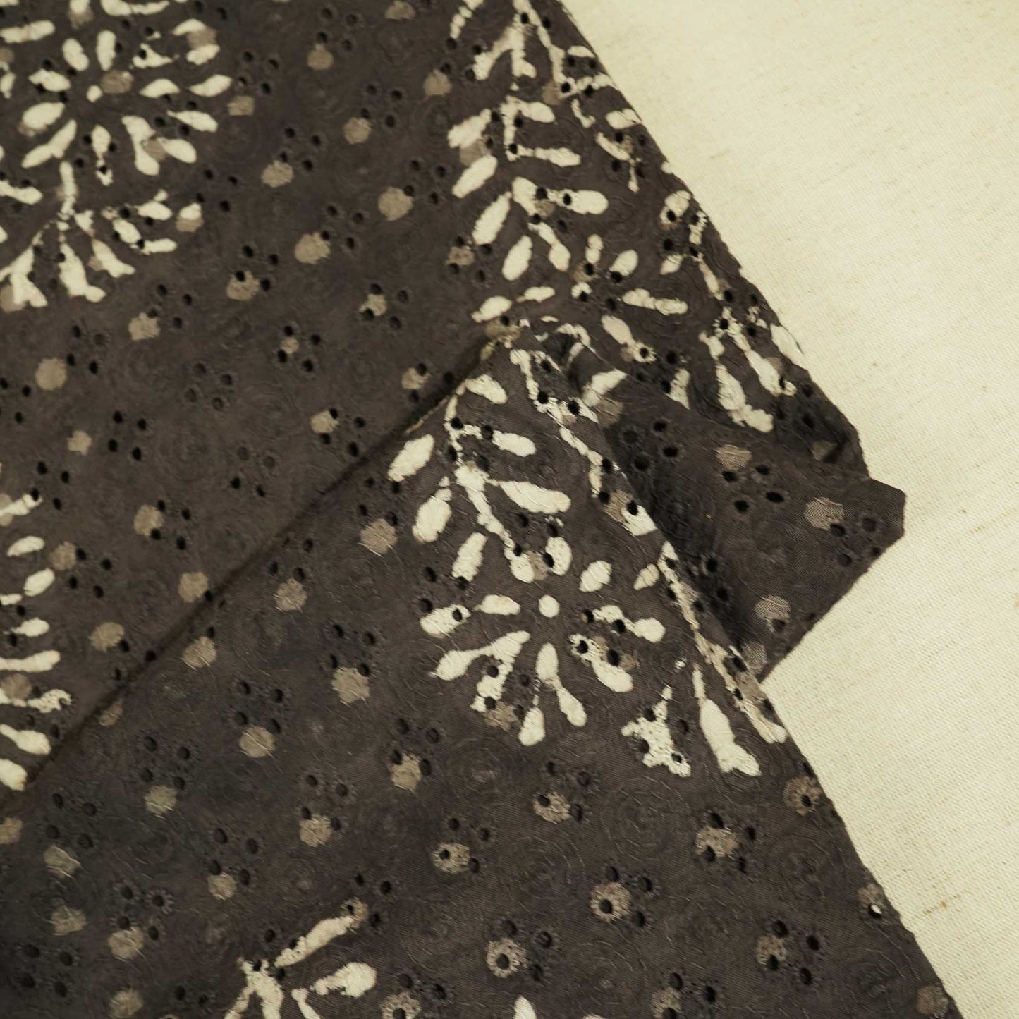 Brown Handblock Print Cotton Fabric CG-25503