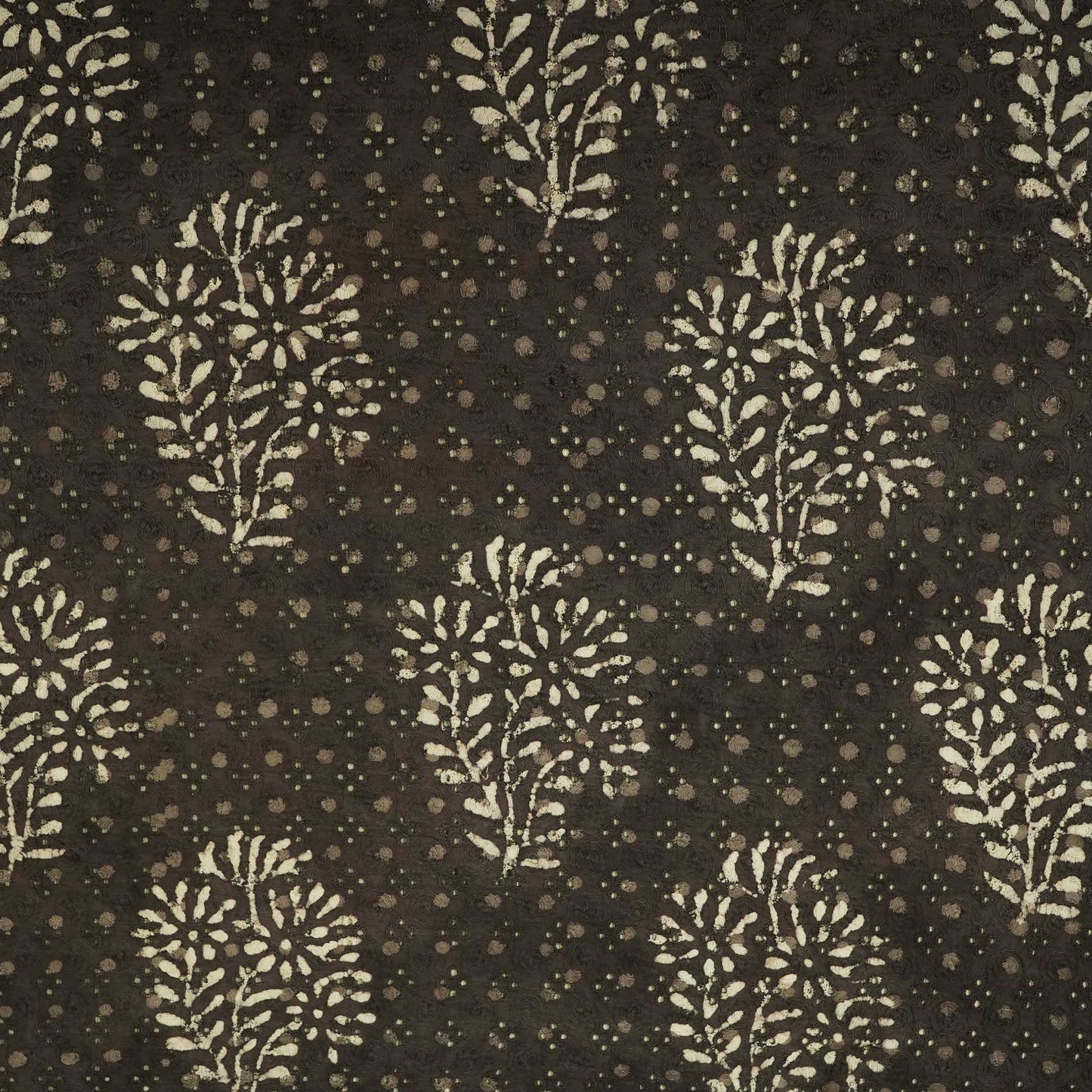 Brown Handblock Print Cotton Fabric CG-25503