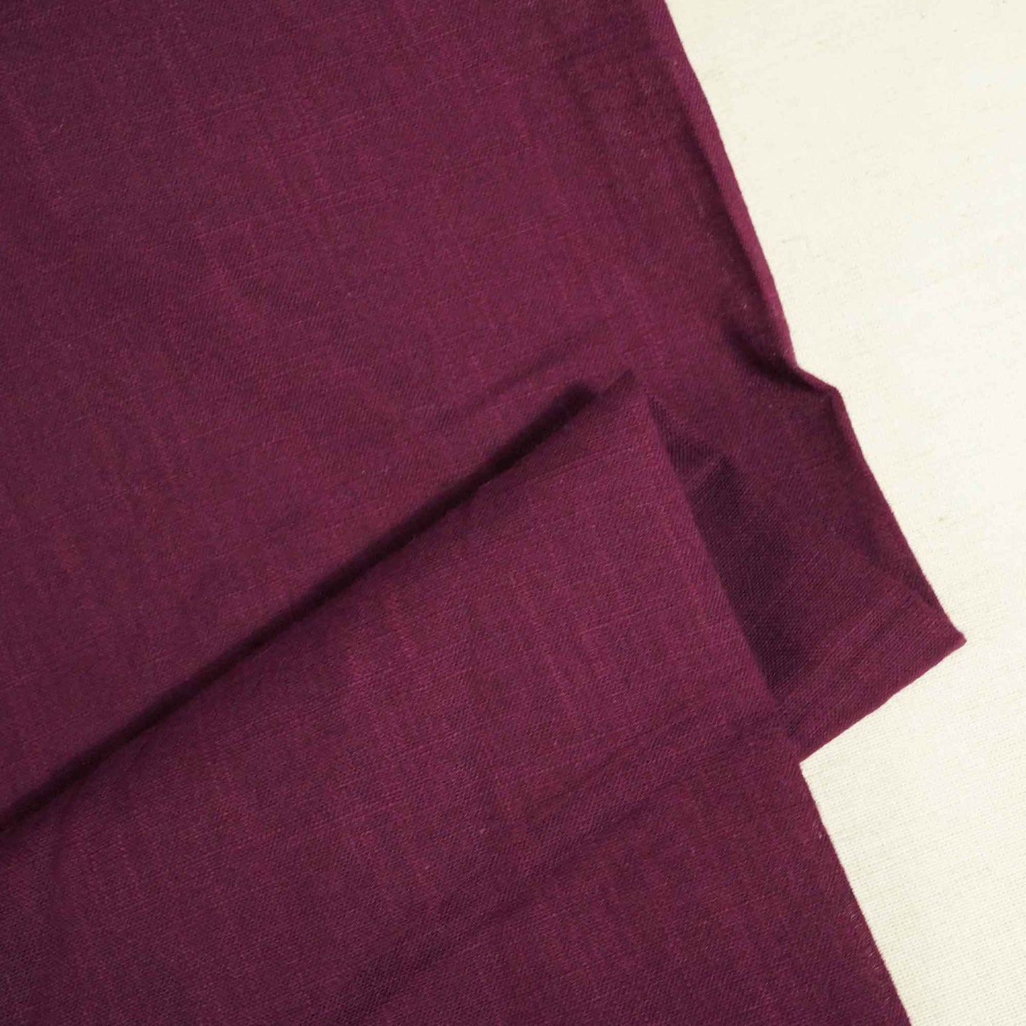 Dark Purple Solid Fabric Cotton Linen Slub SG-25518