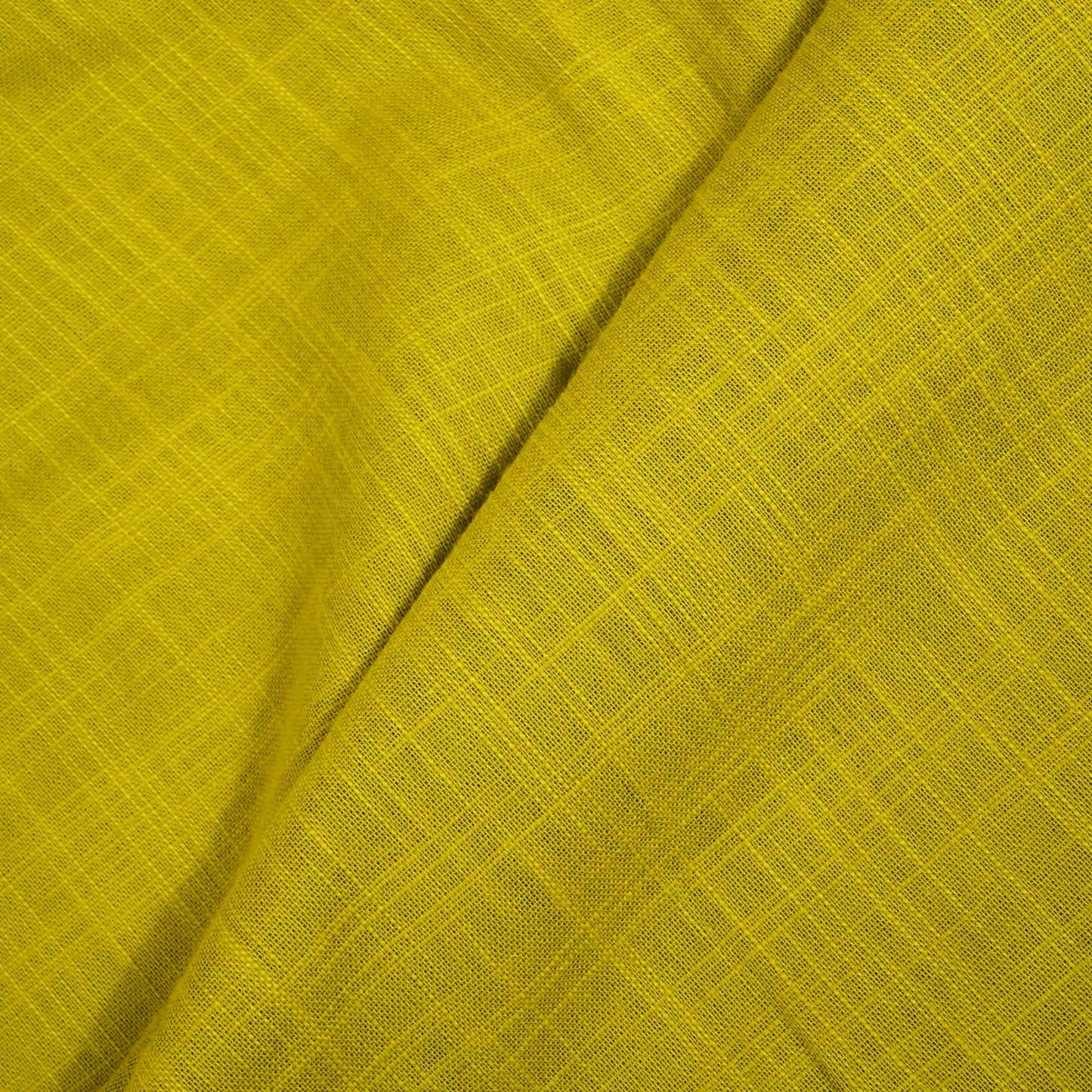 Chartreuse Green Solid Fabric Cotton Linen Slub SG-25520