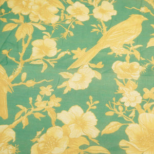Green Floral Print Chanderi Fabric MTF-25891